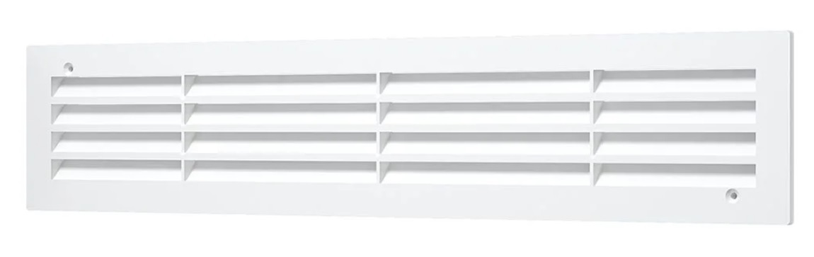 Решетка вентиляционная дверная ERA 4409ДП 450х90, двухсторонняя переточная белая
