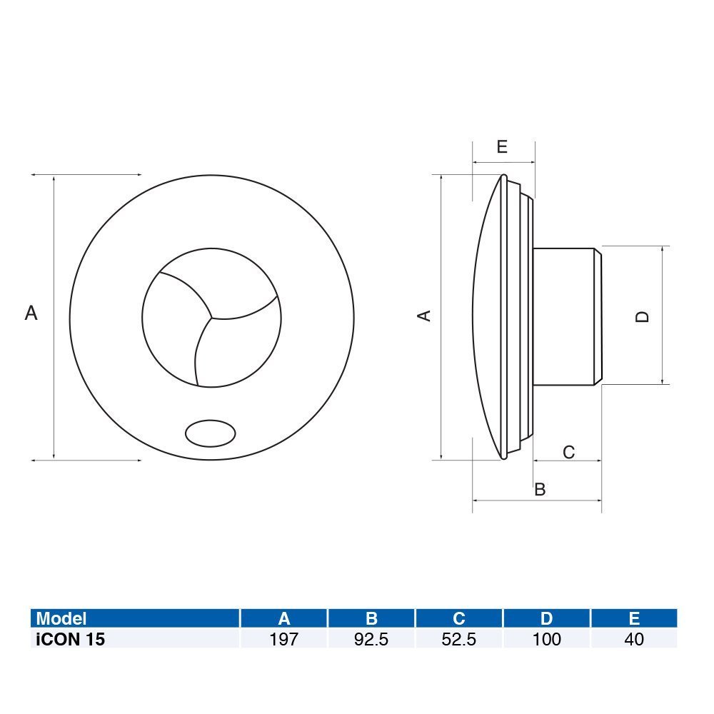 Вентилятор накладной Airflow iCON ECO 15 Silver