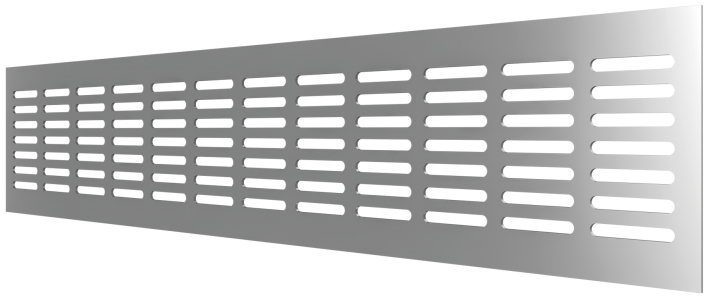 Решетка переточная алюминиевая с анодированным покрытием 480x80, Silver 4808DP Al Silver